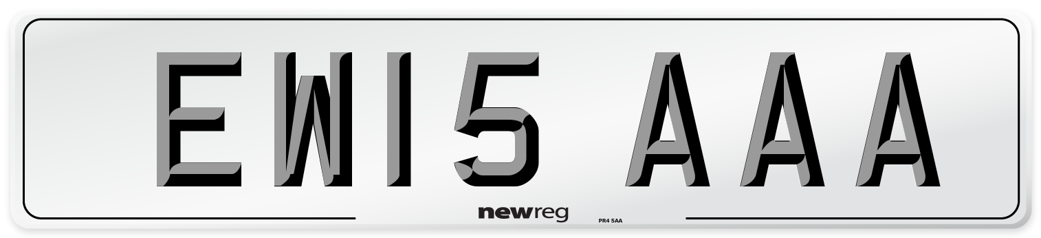 EW15 AAA Number Plate from New Reg